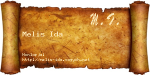 Melis Ida névjegykártya